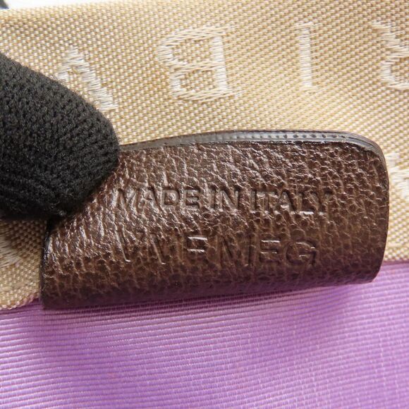 BVLGARI Logomania Handbag, Canvas x Leather, Beige/Brown, Women's, 353173 - Picture 13 of 16